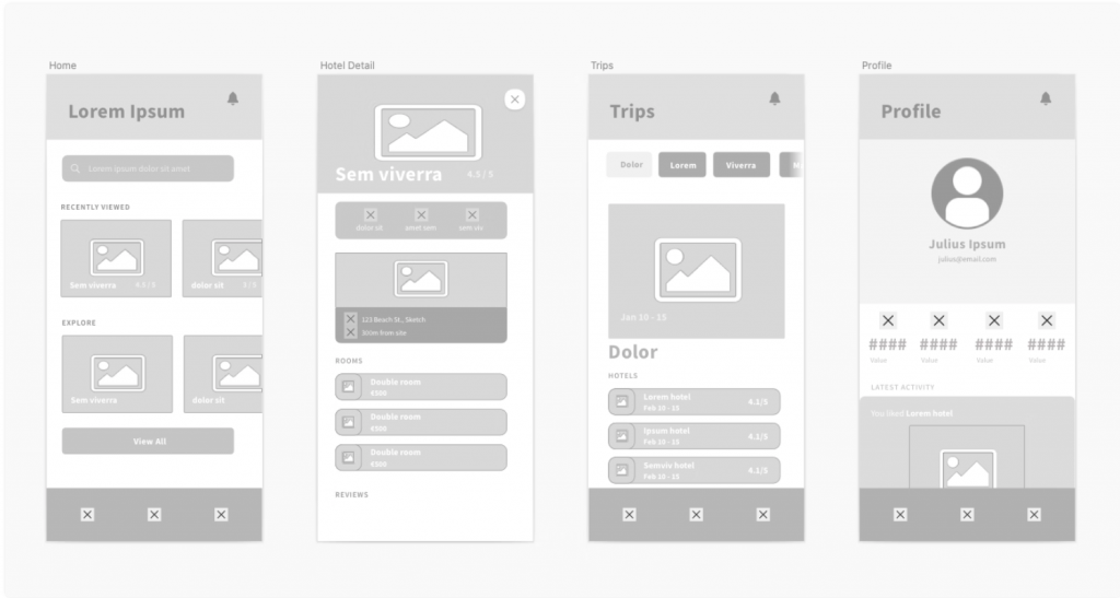example of wireframe
